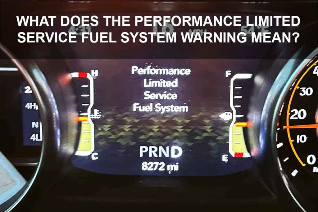 performance limited service fuel system
