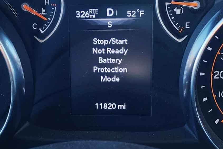 Stop/Start Not Ready Battery Protection Mode Jeep Wrangler