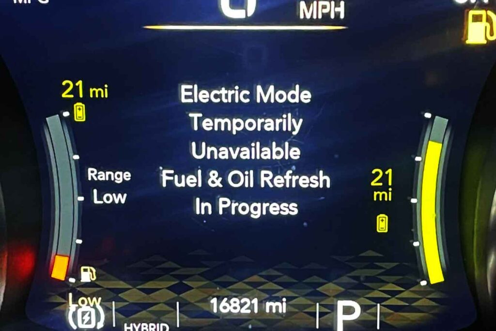 Jeep 4xe Electric Mode Temporarily Unavailable: How to Fix the Error?