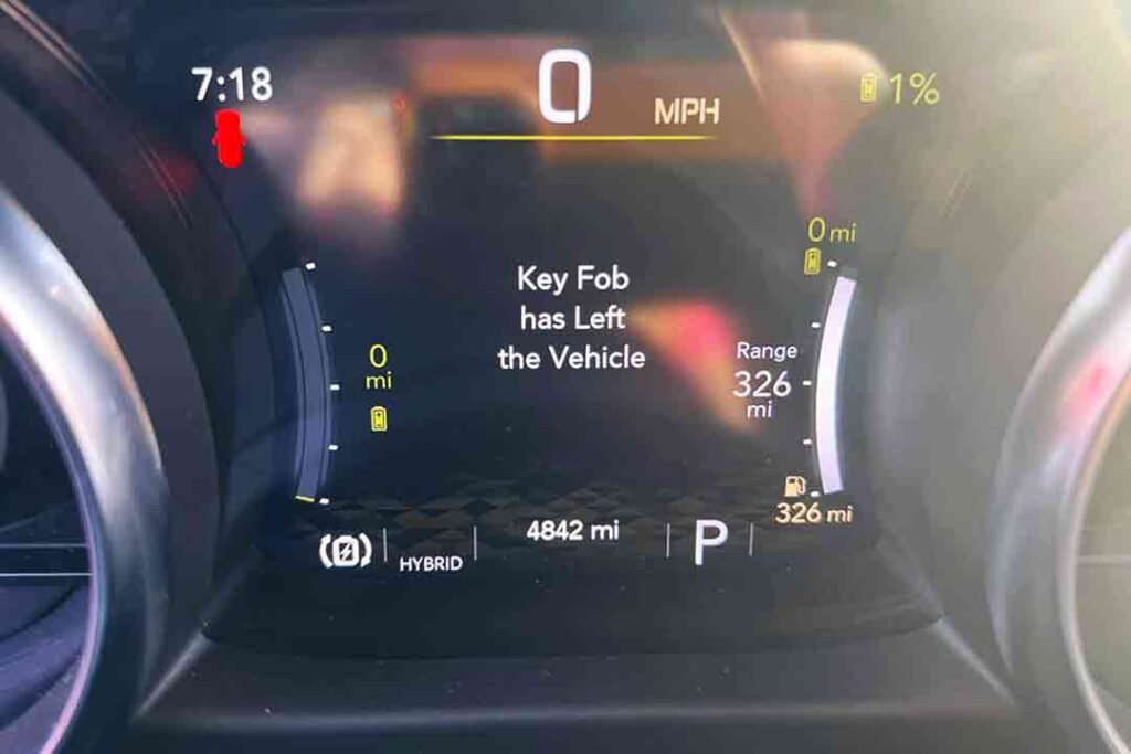 Key Fob Has Left the Vehicle Jeep Warning