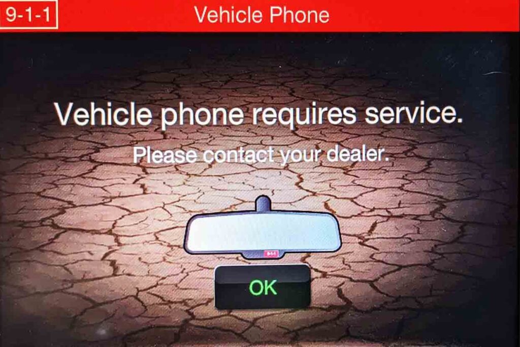 Vehicle Phone Requires Service