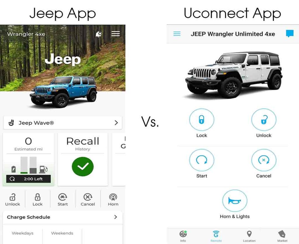 jeep app vs. uconnect