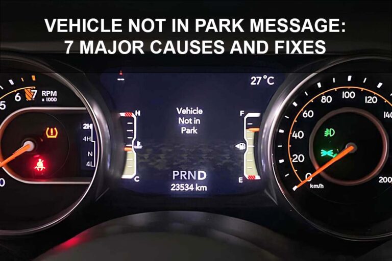 Vehicle Not In Park Message: 7 Major Causes and Fixes