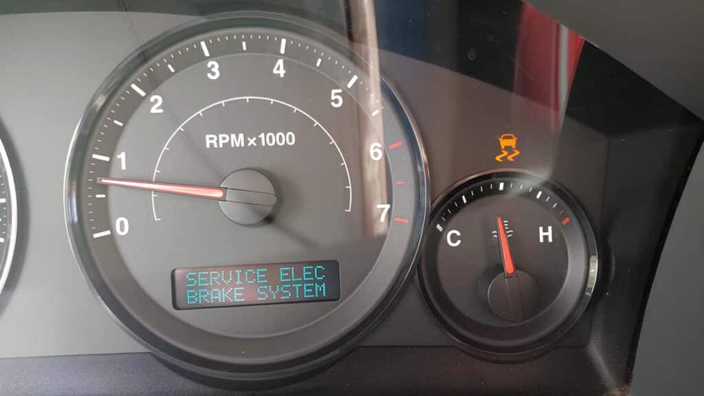 Service Electronic Braking System Jeep Warning